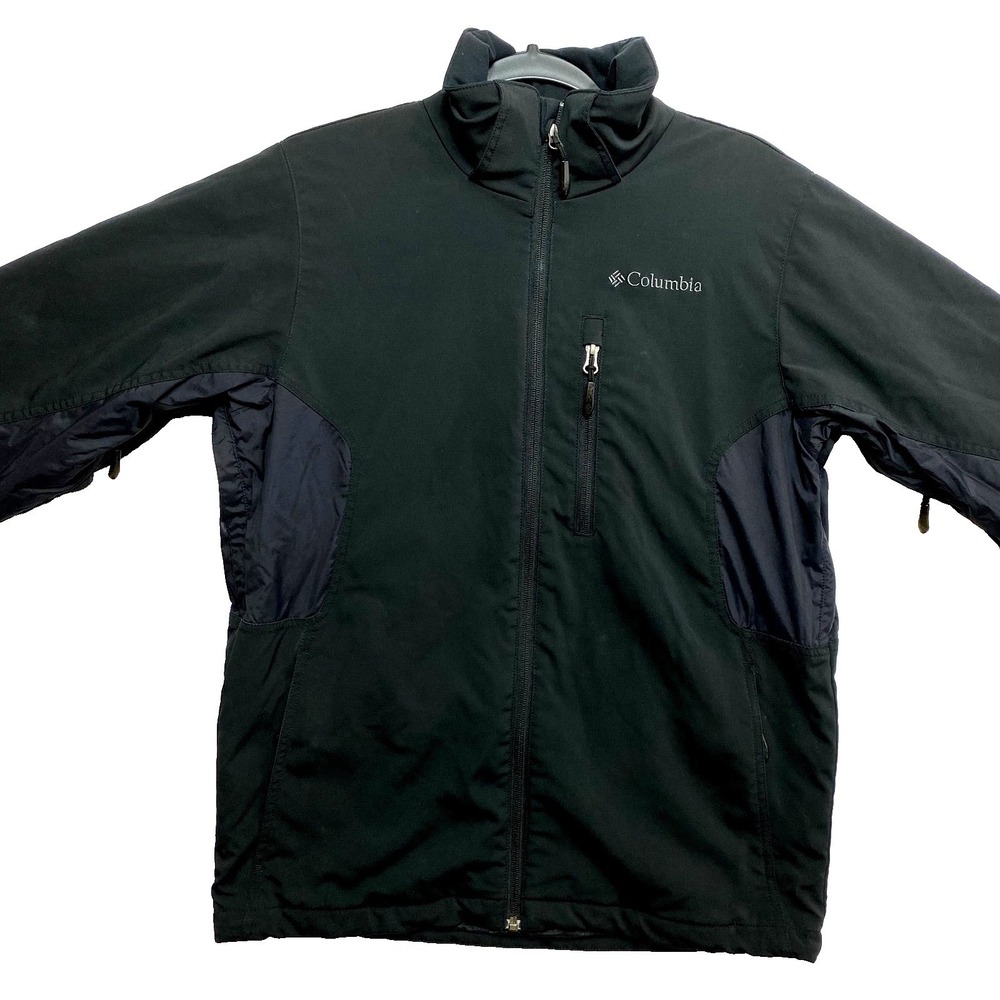 Columbia Jacket Mens Small Black Omni Shield Windbreaker Coat